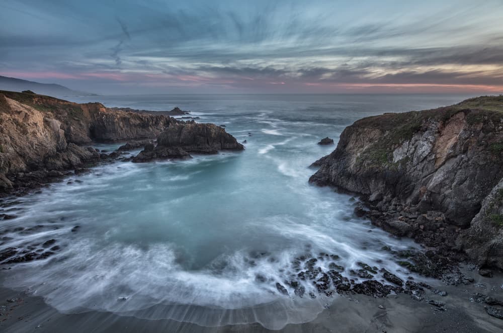 Twilight Ocean Cliffs by Greg Barsh — canvas wall art