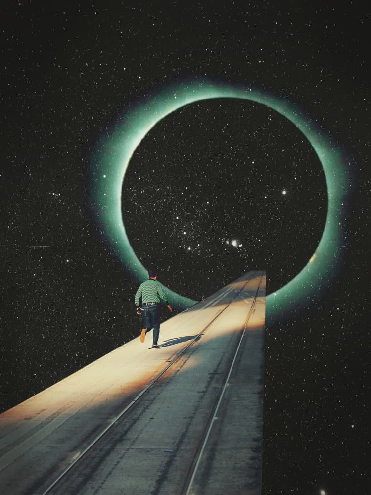 Escaping Into the Void by Frank Moth — canvas wall art