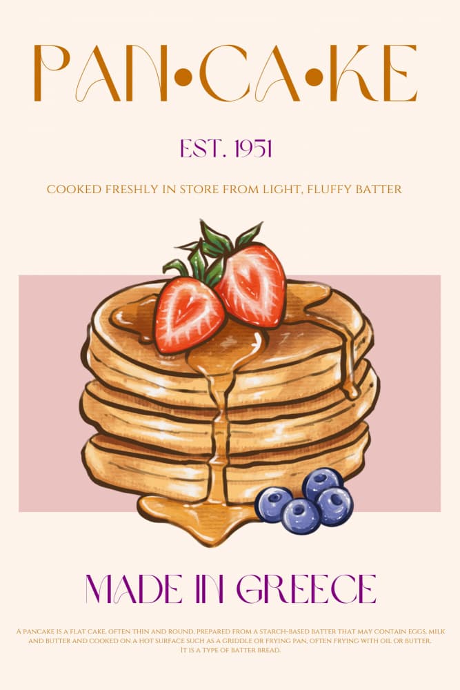 Fluffy Pancakes with Berries by Nazma Khokhar — canvas wall art