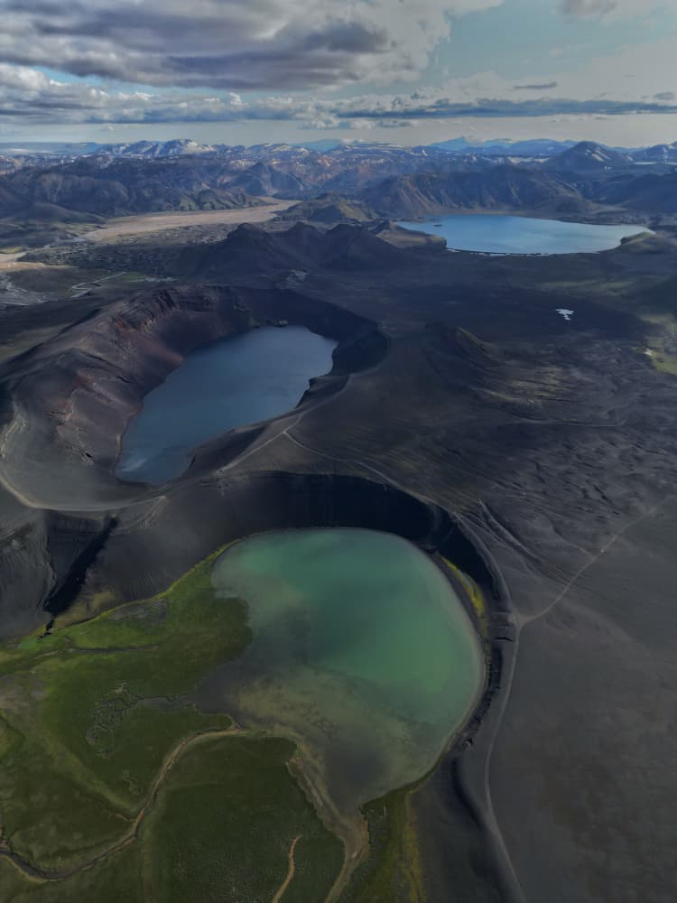 Volcanic Crater Lakes by Pilar Hm — canvas wall art