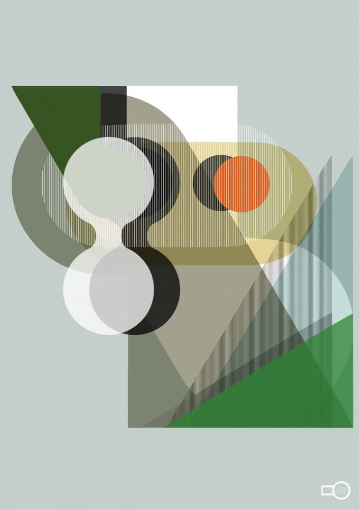Geometric Colorful Balance by Leigh Bagley — canvas wall art