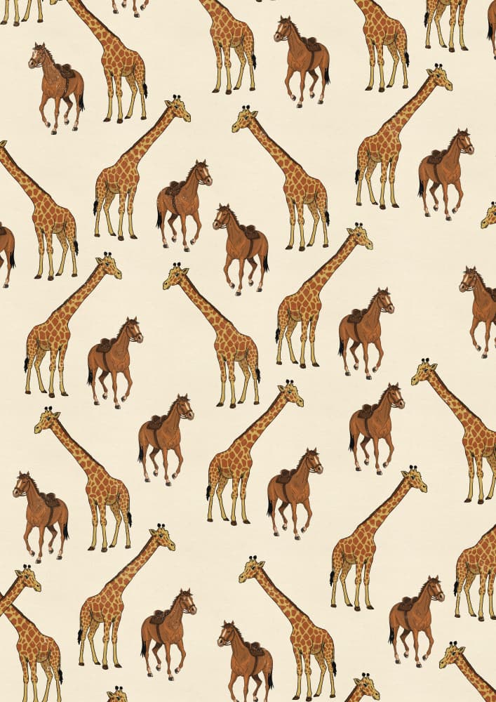 Playful Safari Animal Pattern by Nicholas — canvas wall art
