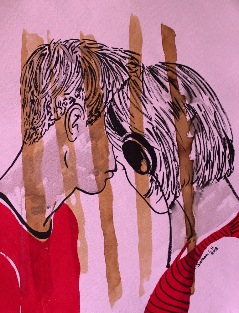 Intimate Music Connection by Santhosh ch — canvas wall art