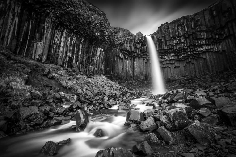 Svartifoss Basalt Waterfall by Janne Kahila — canvas wall art