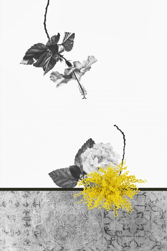 Yellow Hibiscus Botanical by Pelin Atilla — canvas wall art