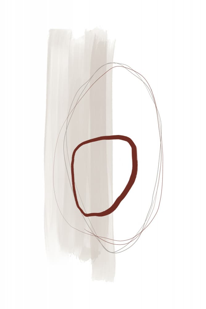 Overlapping Organic Shapes by uplusmestudio — canvas wall art