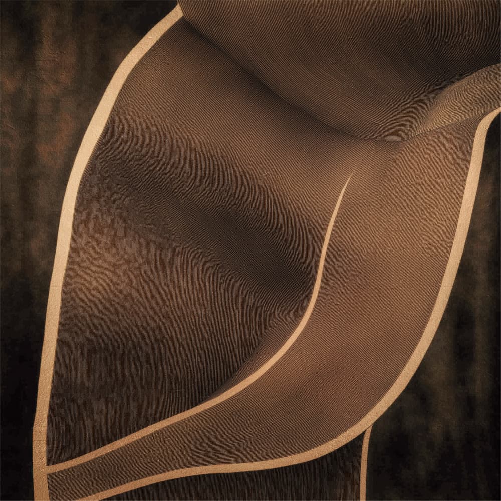 Brown Flowing Curves by Alma — canvas wall art