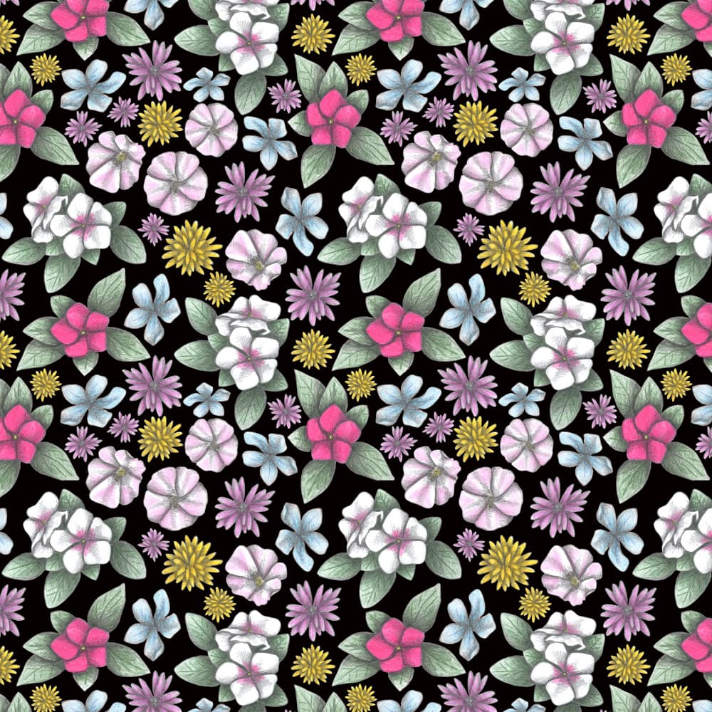 Vibrant Floral Pattern by Cecilia Battaini — canvas wall art