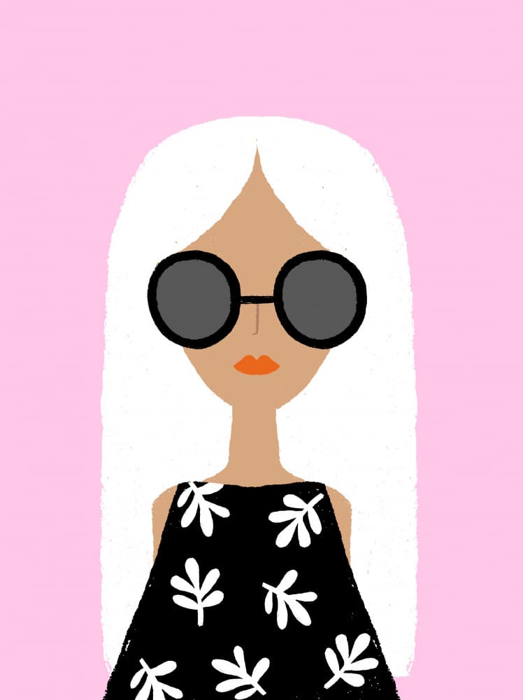 Stylish Woman in Sunglasses by Aislinn Simmonds — canvas wall art