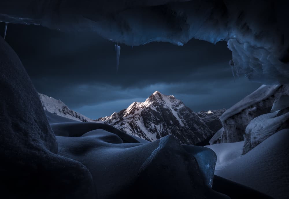 Frozen Mountain Vista by NingYun Ye — canvas wall art