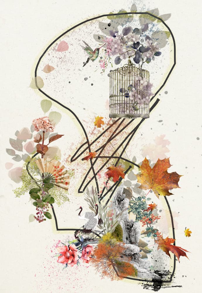 Autumn Zen Garden by Pelin Atilla — canvas wall art