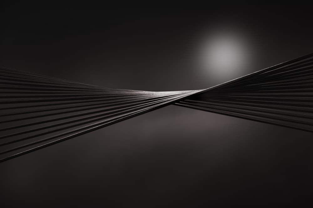 Sleek Intertwined Lines by Marc Huybrighs — canvas wall art