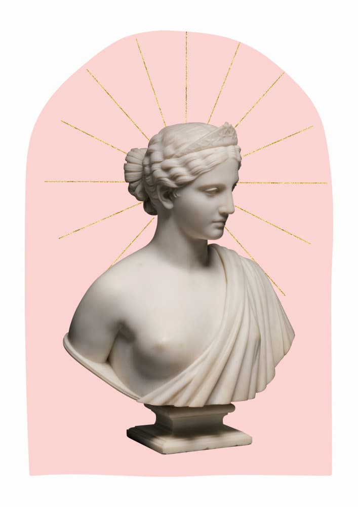 Serene Marble Goddess by Talitha McQueen — canvas wall art