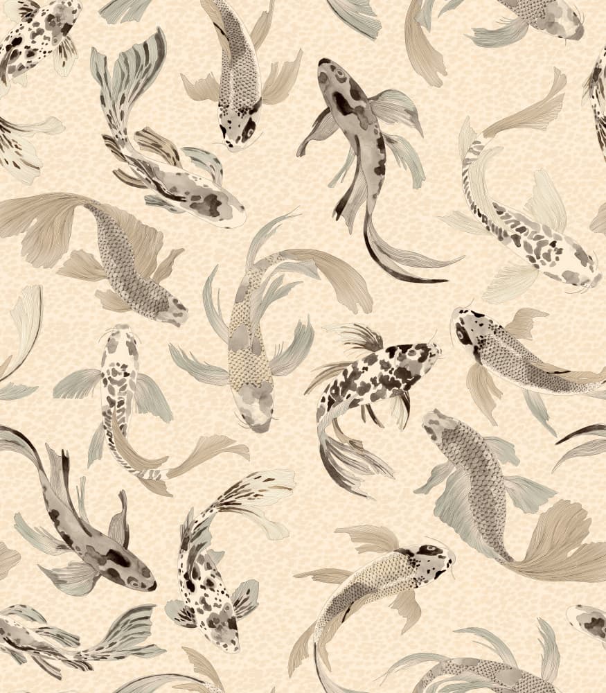 Graceful Koi Swim by Hendon Lane — canvas wall art