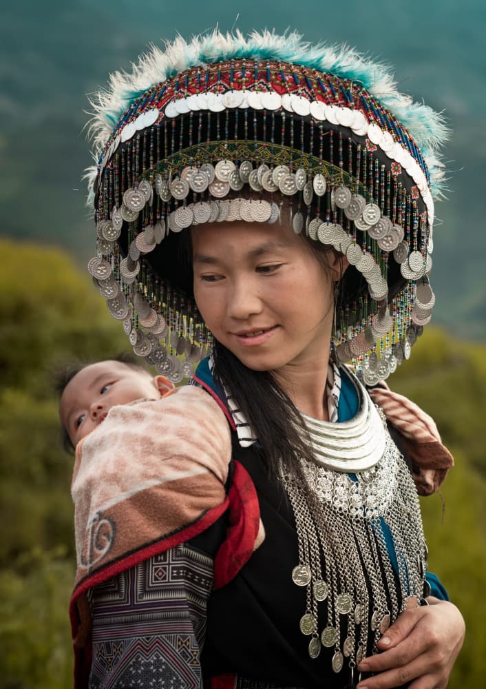 Hmong Mother and Child by Fira Mikael — canvas wall art
