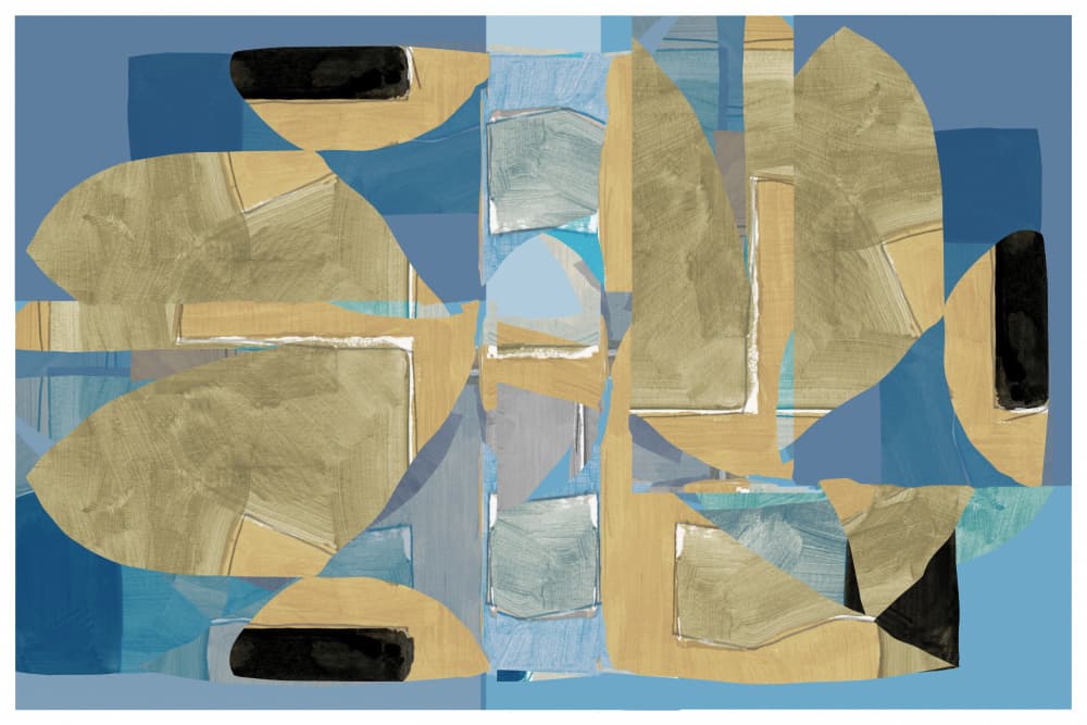 Coastal Abstract Forms by cartissi — canvas wall art