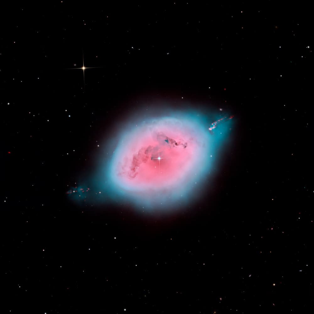 Pink and Blue Nebula by Vikas Chander — canvas wall art