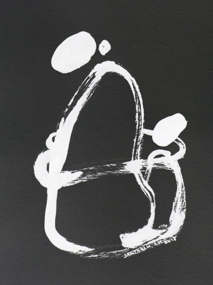 Minimalist White Abstract Form by Santhosh ch — canvas wall art