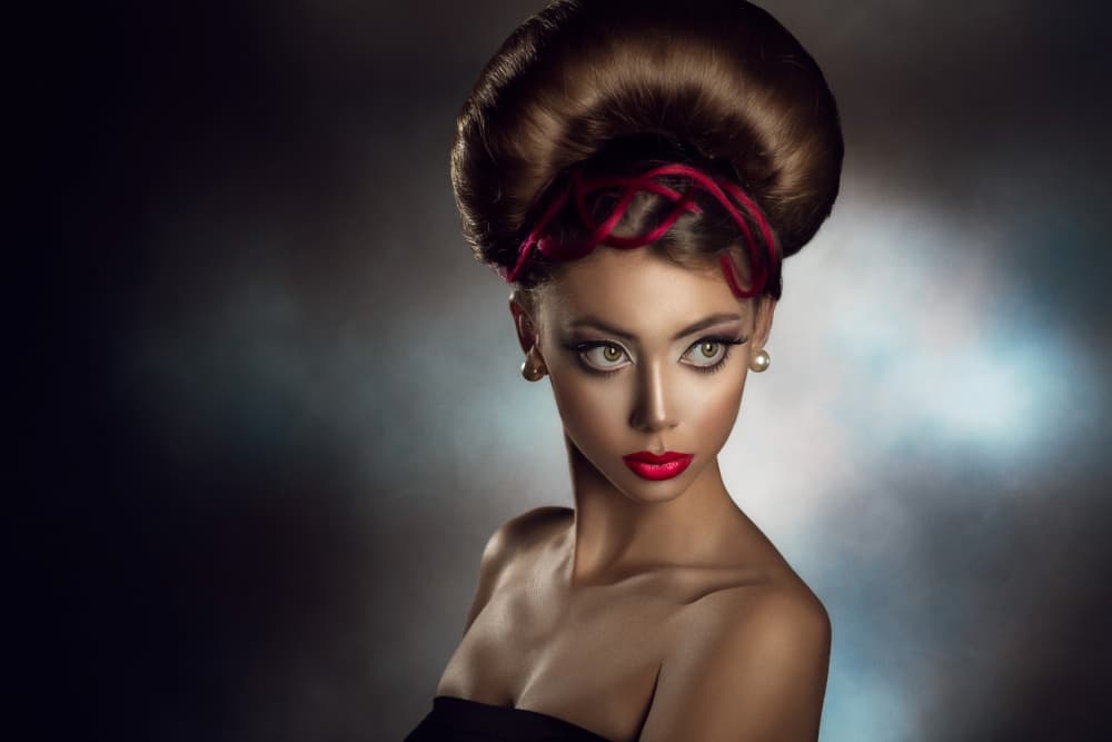 Glamorous Updo Beauty by Peppe Tambè — canvas wall art