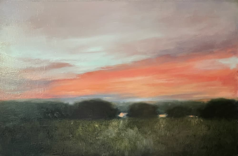 Vibrant Sunset Landscape by Julia Purinton — canvas wall art