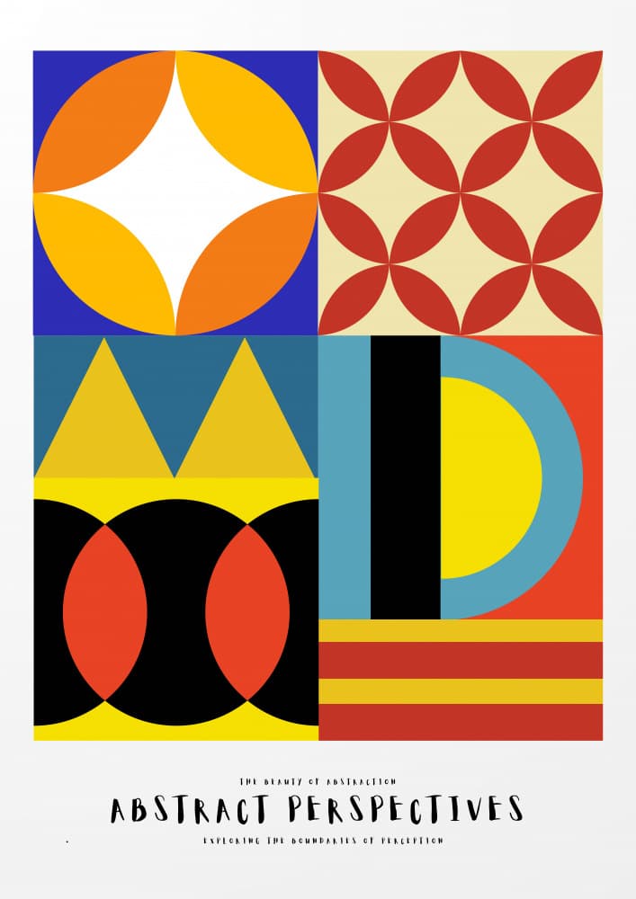 Vibrant Geometric Abstract by RS LAB STUDIO — canvas wall art
