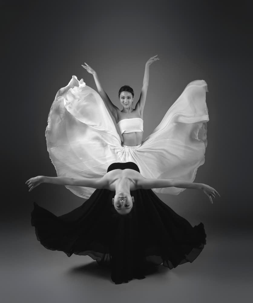 Yin Yang Dancers by Catherine Wang — canvas wall art
