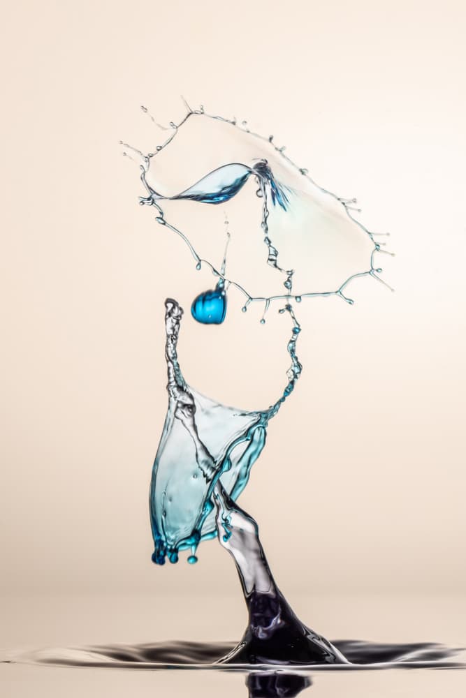 Blue Liquid Collision by Franco Tessarolo — canvas wall art