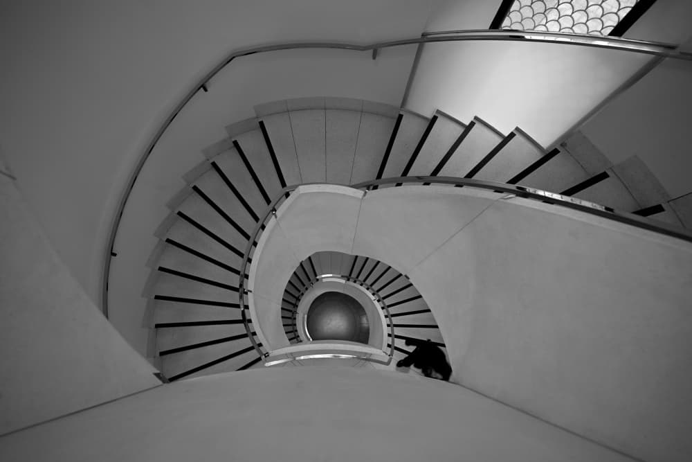 Elegant Spiral Staircase by Eduardo Perez Sanchez — canvas wall art