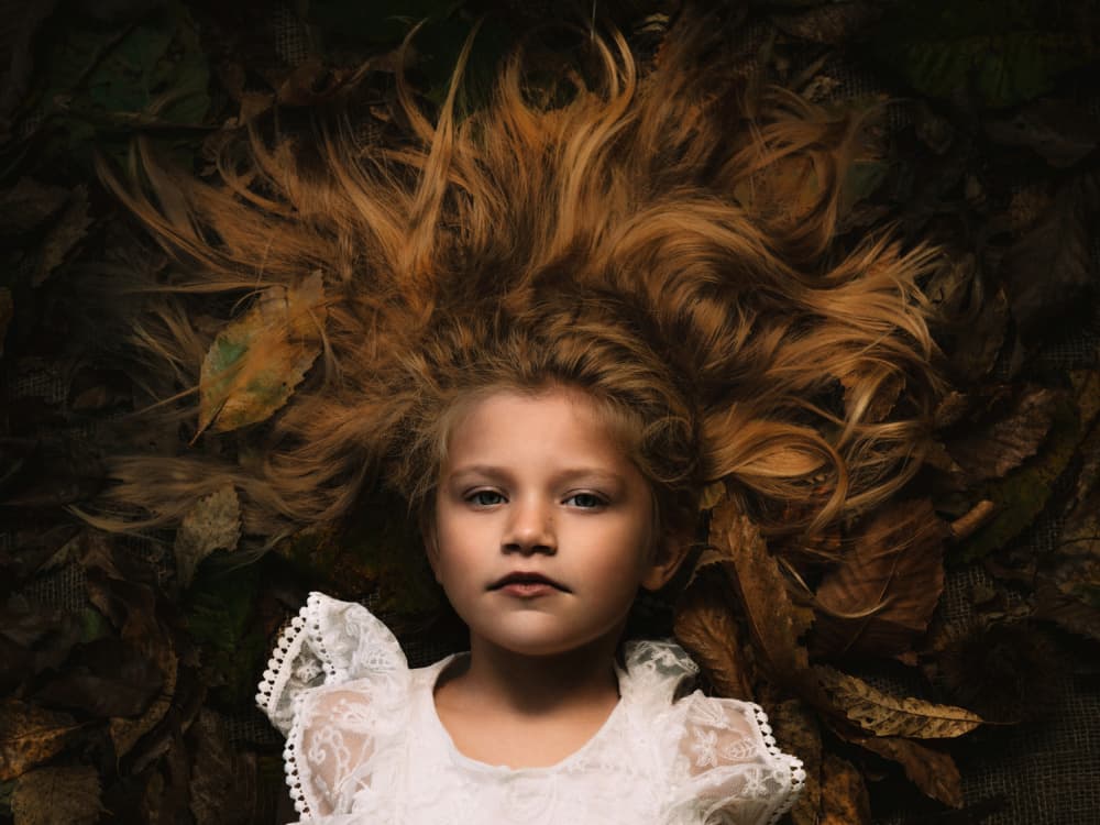Dreamy Autumn Girl by Joško Šimic — canvas wall art