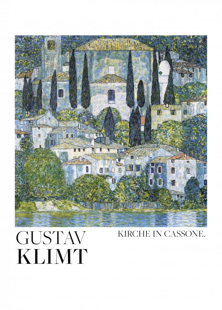 Kirche In Cassone (1913) Poster by Gustav Klimt — canvas wall art