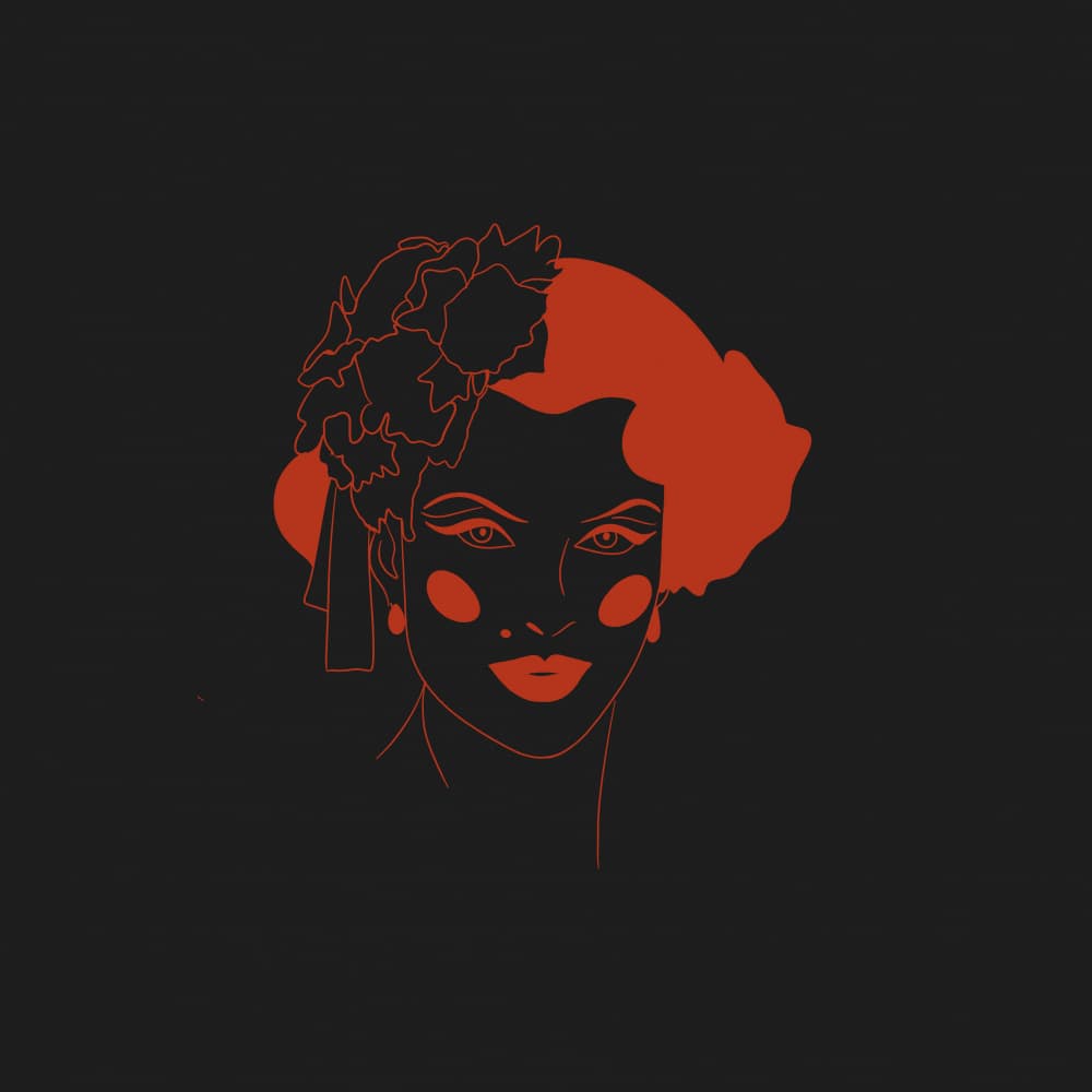 Bold Red Woman by Mela Patterns — canvas wall art