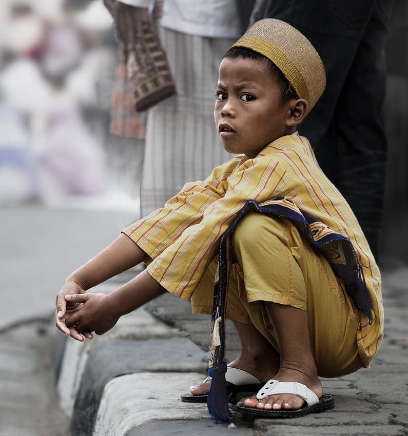 Curious Street Child by Sebastian Kisworo — canvas wall art