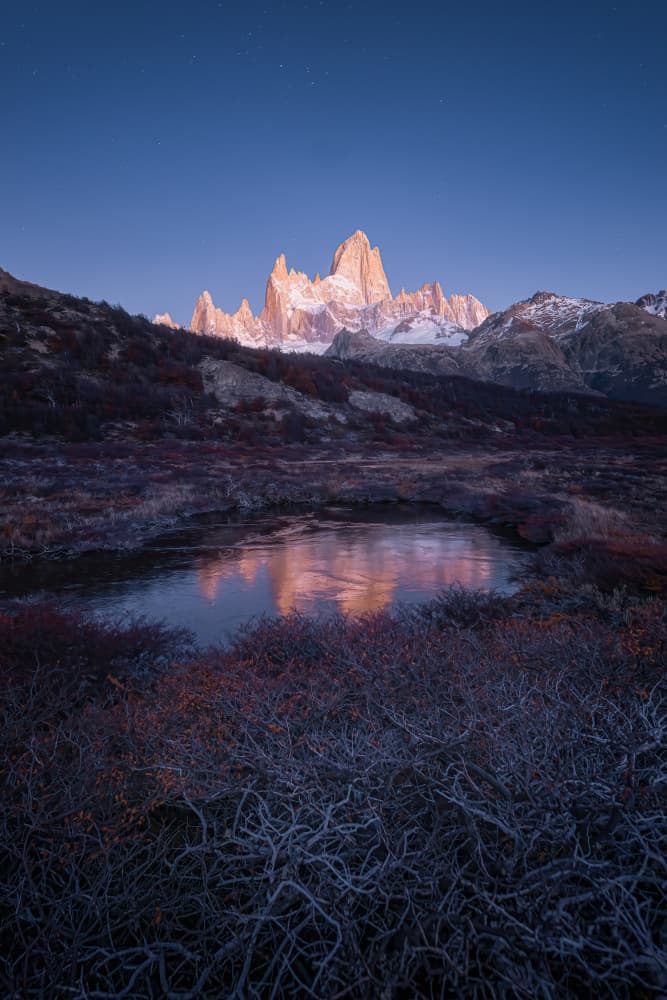 Golden Fitz Roy Reflection by Yongnan Li （李永男） — canvas wall art