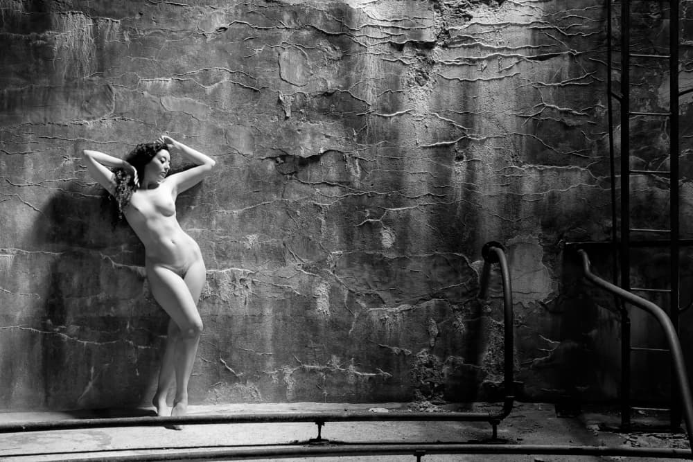 Elegant Nude Industrial Scene by Bragi Kort — canvas wall art