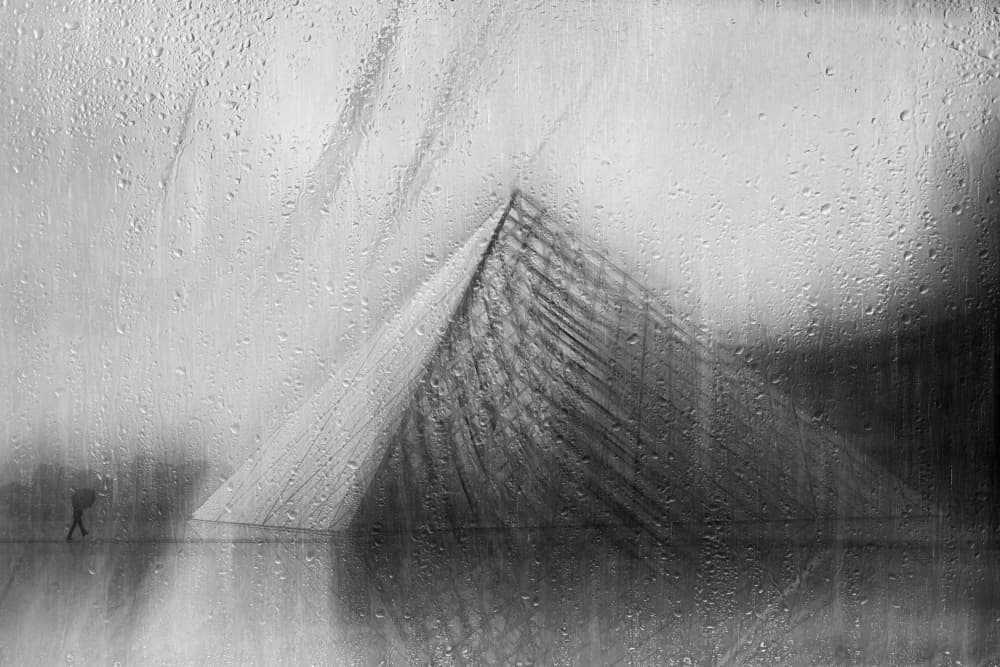 Rainy Urban Geometry by Roswitha Schleicher-Schwarz — canvas wall art