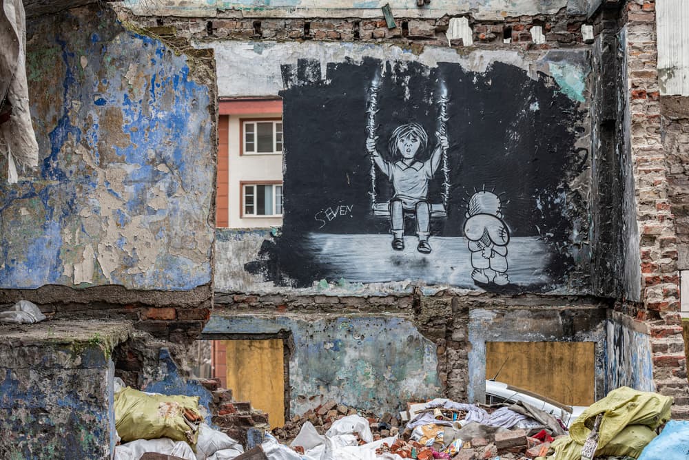 Urban Decay Swing Art by Ömer Ates Kızıltug — canvas wall art