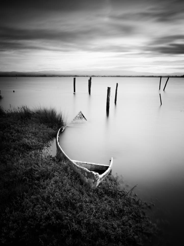Abandoned Boat Serenity by Marco Faria — canvas wall art