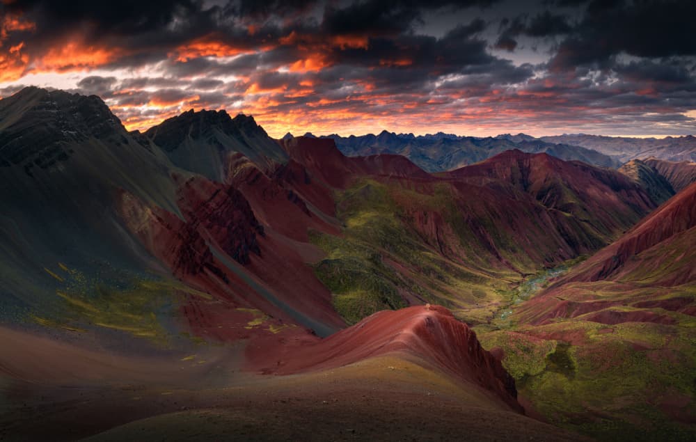 Colorful Mountain Sunset by Karol Nienartowicz — canvas wall art