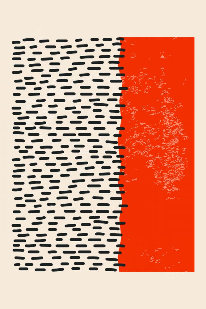 Red Dash Abstract by jay stanley — canvas wall art