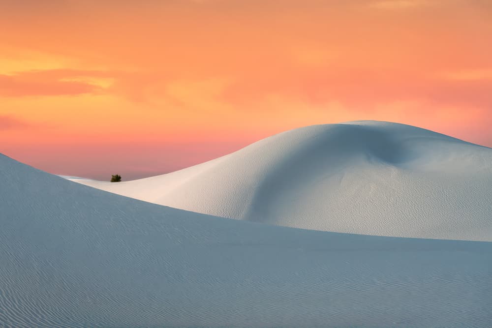 Peaceful White Dunes Sunset by Aidong Ning — canvas wall art