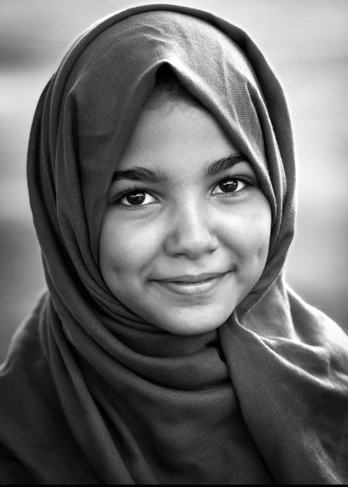Joyful Gaze Portrait by Hazem Swidan — canvas wall art