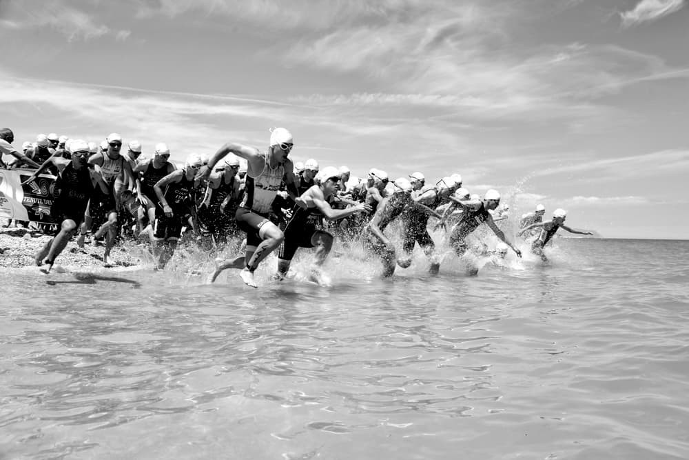 Race Start Splash by Barbara Orienti — canvas wall art