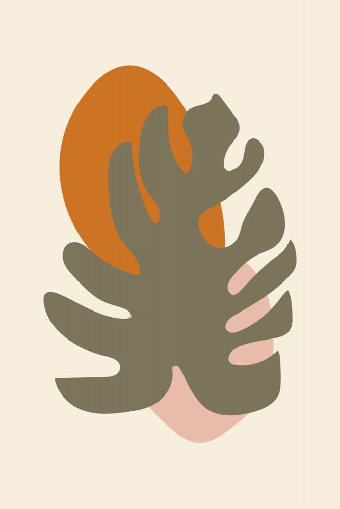 Earthy Monstera Abstract by Dina Dankers — canvas wall art