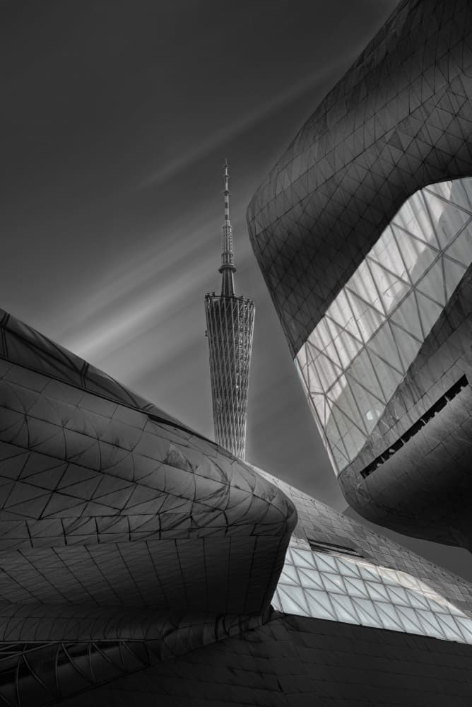 Sleek Urban Architecture by 陈权圣 — canvas wall art