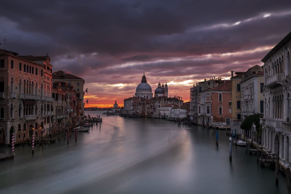 Venice Grand Canal Sunset by Marcos — canvas wall art
