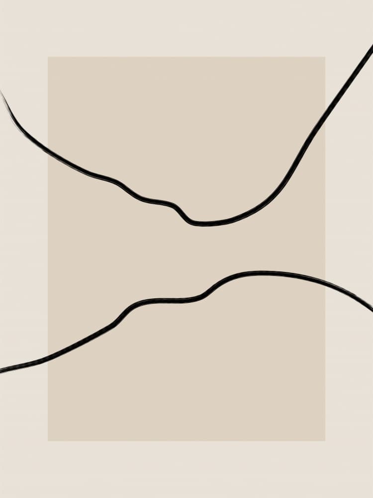 Flowing Abstract Lines by Elena Ristova — canvas wall art