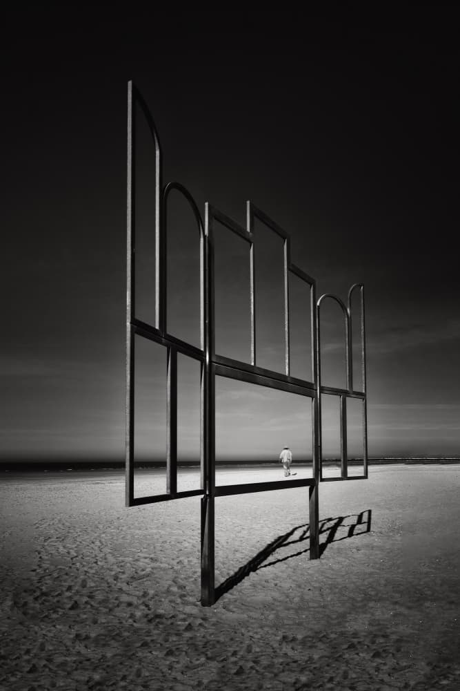 Abstract Beach Structure by Luc Vangindertael (laGrange) — canvas wall art