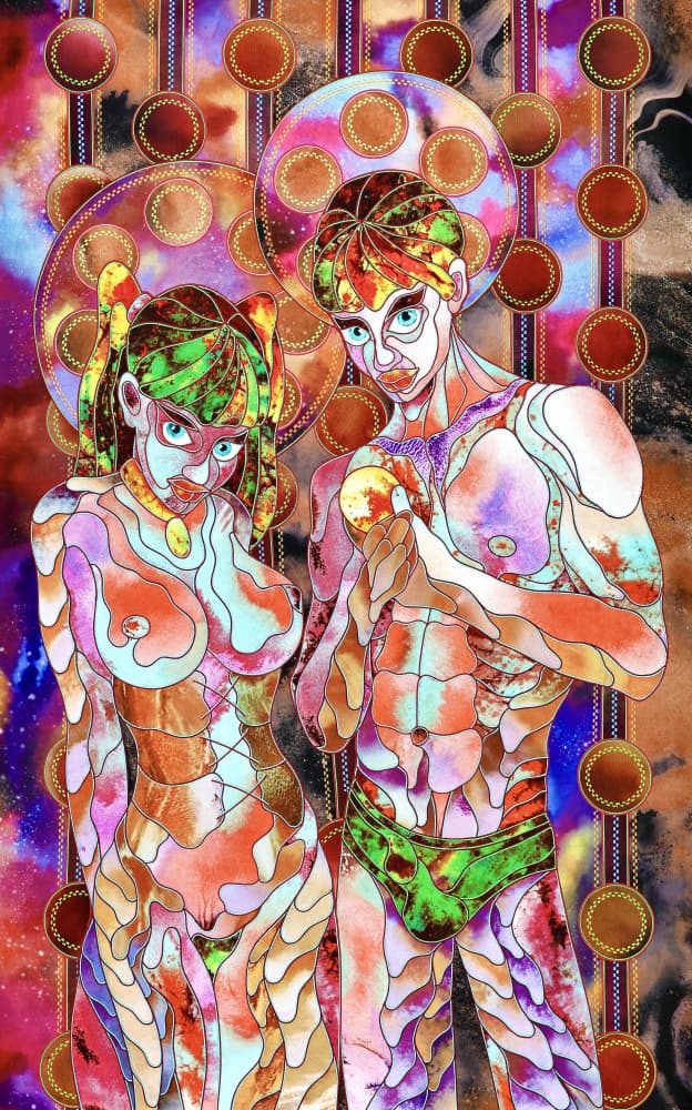 Fantasy Eden Couple by Kostyantin Malginov — canvas wall art