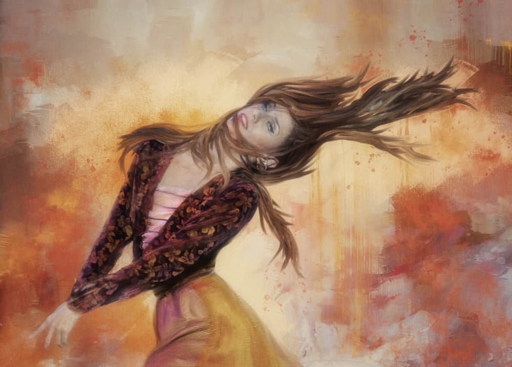 Dynamic Hair Flow by Charlaine Gerber — canvas wall art
