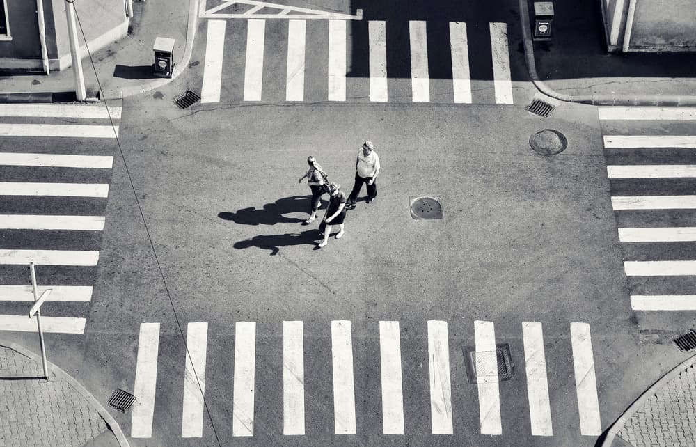 Urban Pedestrians Crossing by Vlad Eftenie — canvas wall art